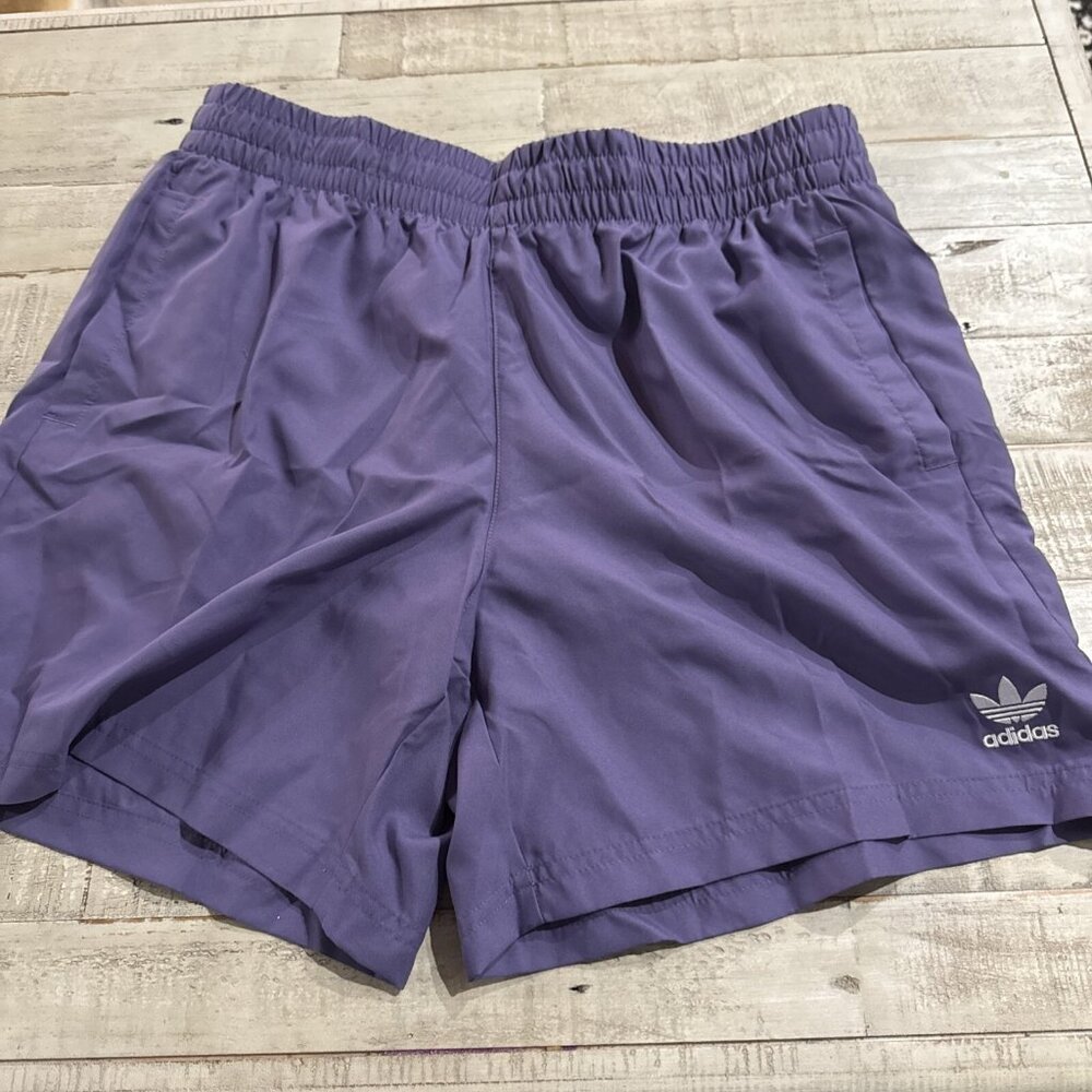 Adidas Originals Solid Trefoil Swim Shorts 7" Lined Size 2XL Men's Purple HT4414